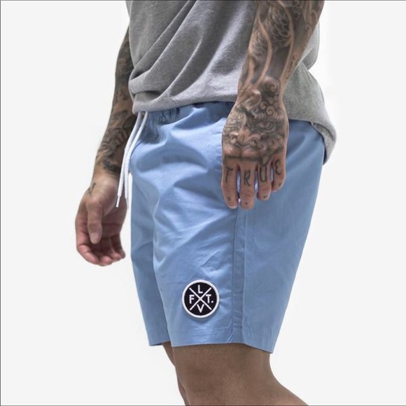 Live Fit Apparel Pacific Shorts Light Blue Size 36 - Picture 2 of 8